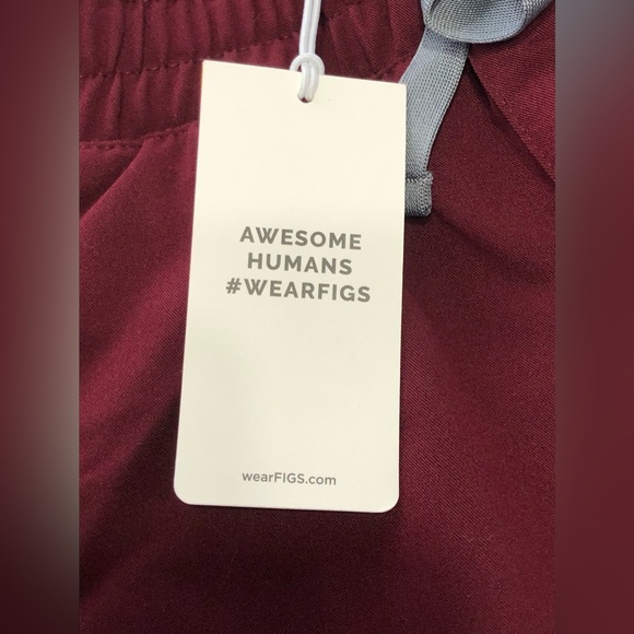 Figs Technical Collection High Waisted Yola Pant XXS Maroon - Picture 3 of 15